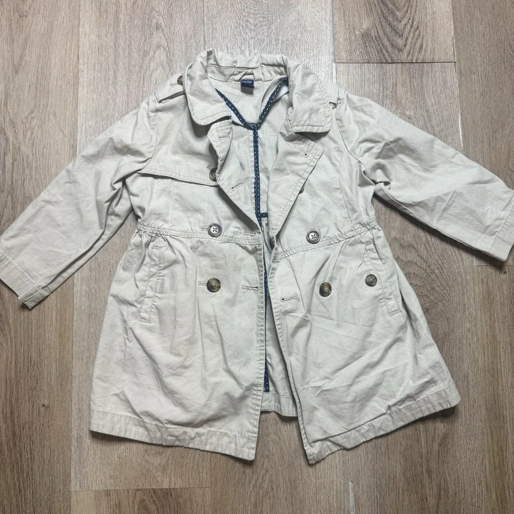 Gap Kids Girls Spring/Fall/Summer Trench Coat 3Y 100% Cotton‎